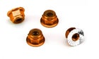 Traxxas Nuts 4mm Flanged Nylon Locking Orange (4)