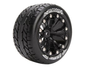 Louise 1:10 ST-Rocket 2.8 inch Truck Tire Mounted on Black Rim - 0 Offset - Soft (2)