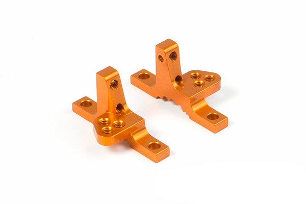 Xray T4 Alu Upper Clamp With Adj. Roll-Center (L+R) (Orange)