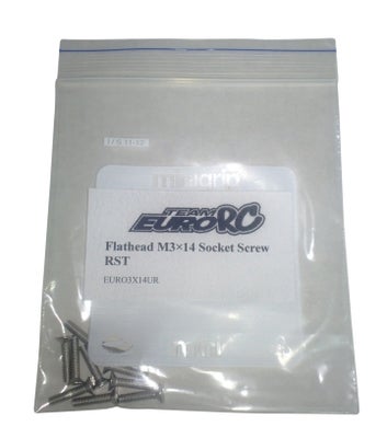 EuroRC Flathead M3x14 RST Socket Screw (10)