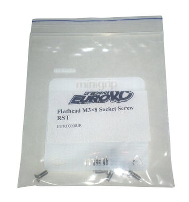 EuroRC Flathead M3x8 RST Socket Screw (10)